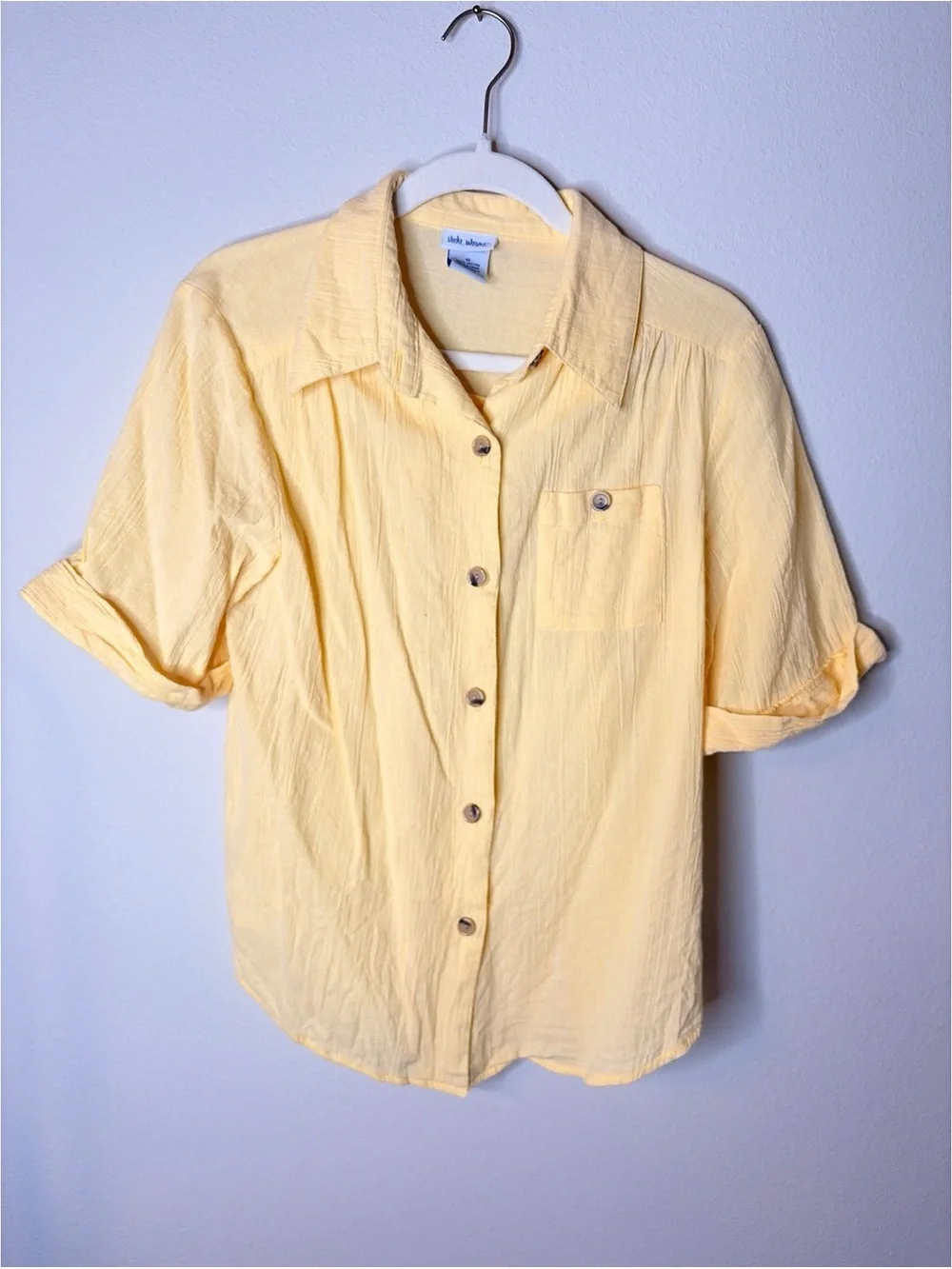 Soft Yellow Two-Piece Shirt & Pants Set - Lightweight Summer Loungewear